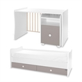 Bed TREND PLUS NEW white+string Variant A /teen bed; study desk&cupboard/